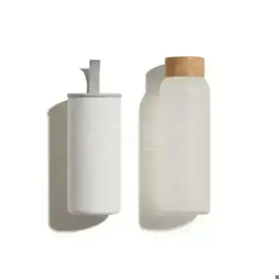 Waterdrop Frosted Glass Bottle – 400ml