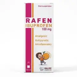 Rafen Ibuprofen 100 mg/5ml oral suspension بروفين