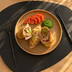Beetroot Omelet Roll