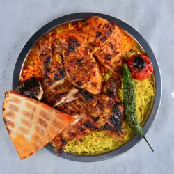 Half Kahramana Charcoal Grilled Boneless Chicken With Rice