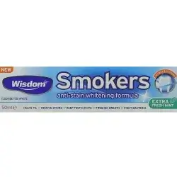 wisdom smokers anti-stain whitening formula extra fresh mint 50ml