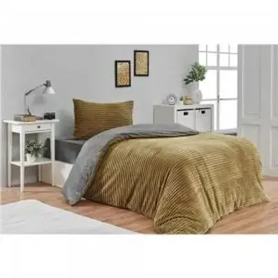 Alea Velvet Duvet Cover Set 4 Piece - Olive Green