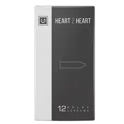 Delay Condoms 12Pcs _ HEART 2 HEART