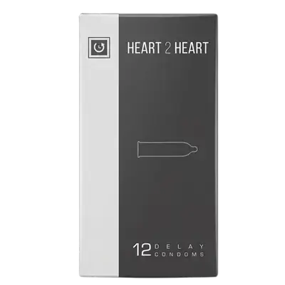 Delay Condoms 12Pcs _ HEART 2 HEART