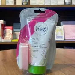 veet pure in shower hair removal cream minimum of ingredients long lasting smoothness dry skin legs & body 150ml