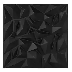 3D Wall Panels Matt Black D099