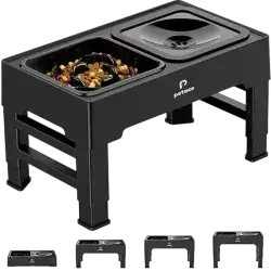 Petace Elevated Dog Bowls Black