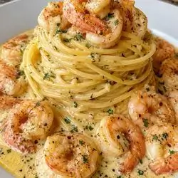 White Spaghetti With Shrimp