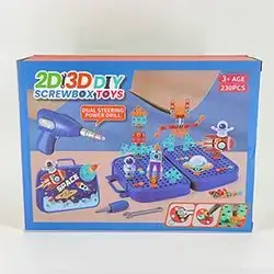 2D/3D DIY Space Screwbox Construction Toy (230 Pieces)