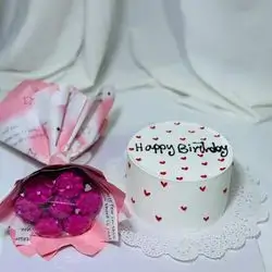 Mini Cake With Chocolate Flower