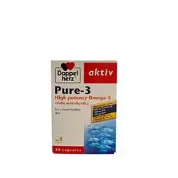 Pure -3 (High potency Omega-3) 30 Capsules_Doppel herz aktiv