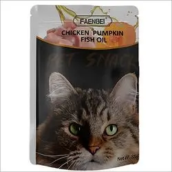 Faenbei Cat Snack Pouch - Chicken, Pumpkin and Fish Oil