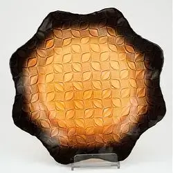 33Cm Orange And Black Plate