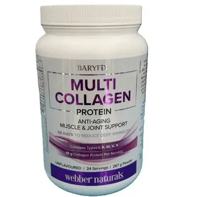 Webber naturals Multi Collagen Protein Anti-Aging, Muscle & Joint support 24 servings 267g powder