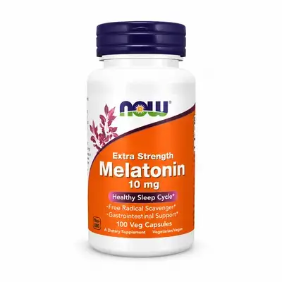 Now Melatonin 10mg Extra strength 100 veg capsules