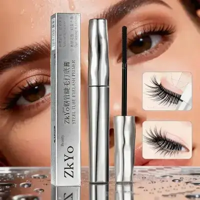 ZkYo Steel Tube Eyelash Primer, ZkYo Mascara, Waterproof mascara - Natural, Curling, Long-Lasting