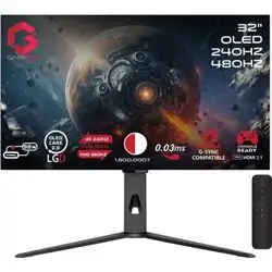 GAMEON X Series 32" 4K UHD 240Hz FHD 480Hz 0.03ms QD-OLED Gaming Monitor