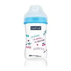 Breast-Like Extra Wide Neck Feeding Bottle 240ml (+6) - Blue