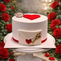 Valentine’s Cake Inside Chocolate Love Letter Model