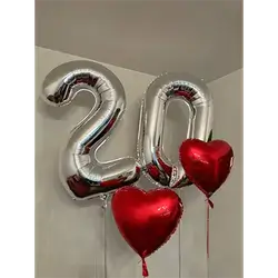 Number & Heart Shape Balloon