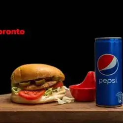 Classic Burger + French Fries + Pepsi + Coleslaw Salad + Two Sauces