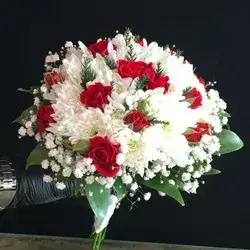 The Bride's Flower-Offwhite&Red