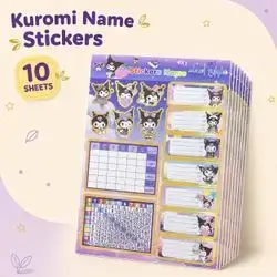 Book & Notebook Name Labels – 10 Sheets • 100 Stickers
