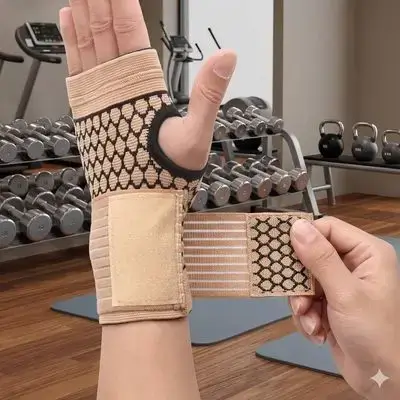 Adjustable Wrist Brace with Compression Wrap