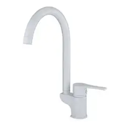 Atros Monoblock Sink Faucet White