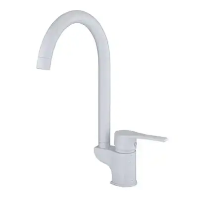Atros Monoblock Sink Faucet White