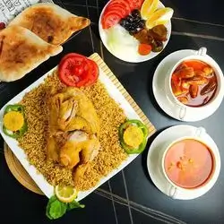 Fried Chicken On Bulgur