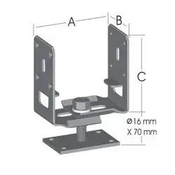 Adjustable with base - Stainless