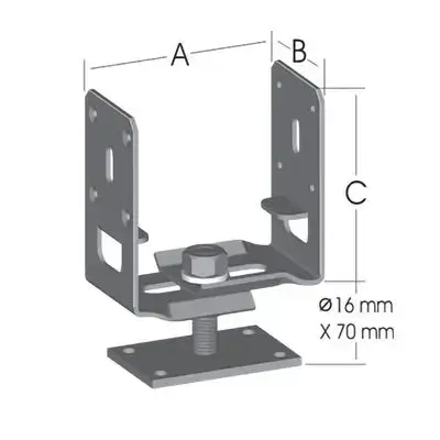 Adjustable with base - Stainless