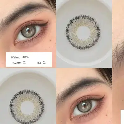 A Pair Of Cool Gray Contact Lenses