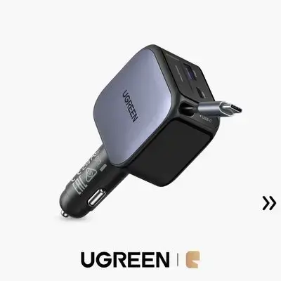 UGREEN 145W Retractable Hub 100W Laptop Charging & 4-in-1 Power