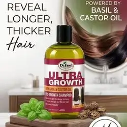 Difeel Ultra Growth with Basil & Castor Oil Pro-Growth Shampoo