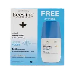 Natural Whitening Roll-On Deo Sport Pulse 48HR (1) 50ml + (1) 50ml Free _ Beesline