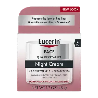 Night Cream Coenzyme Q10 + Pro-Retinol For All Skin Types 48g _ Eucerin