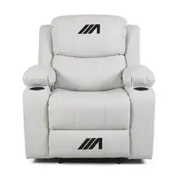 AG Ergonomic Reclining Gaming Sofa Chair with Lumbar Massage – White