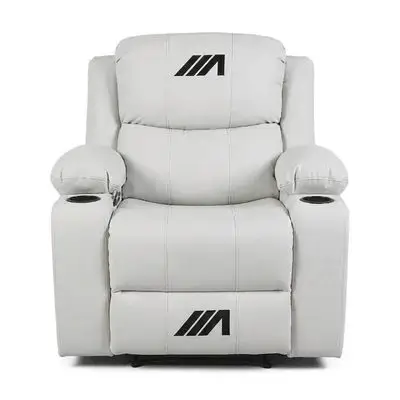 AG Ergonomic Reclining Gaming Sofa Chair with Lumbar Massage – White