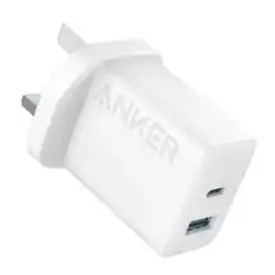 Anker USB C Plug, iPhone Charger, 20W Dual Port USB Fast Wall Charger