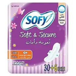 Sofy Lady Pad Large With Wings Slim 30+6 Pads