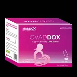 ovaddox suport healthy ovulation strawberry flavour 30 sachets - maddox