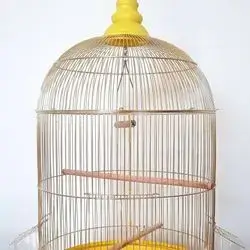 Large Chamois Bird Cage With 2 Food Containers And 2 Wooden Sticks Suitable For Small And Medium Parrots Such As Conures, Parakeets, Budgies, Fischer's, Cockatiels, Canaries And Goldens
