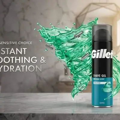 Gillette Shave Gel (Sensitive - Original Scent)