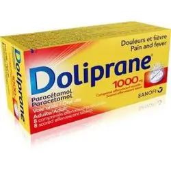 Doliprane (Paracetamol 1000mg) 8 Tablets_SANOFI