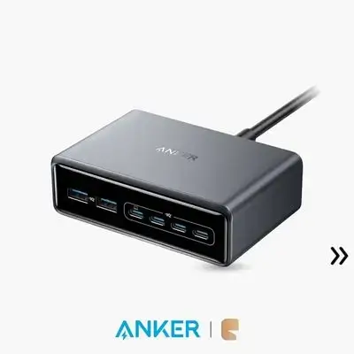 Anker Prime 200W Desktop Charger | 6-in-1 Ultra-Fast Hub