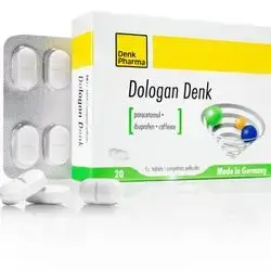 DOLOGAN DENK ( PARACETAMOL + IBUPROFEN + CAFFEINE ) 20 TABLET - DENK PHARMA