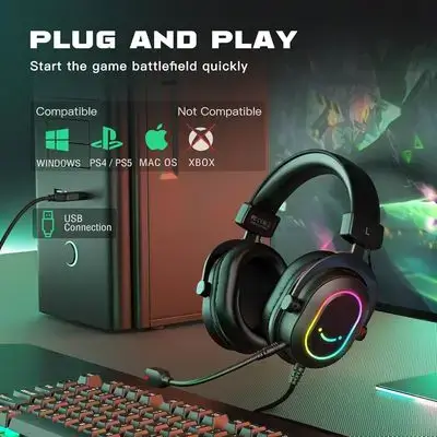 FIFINE AmpliGame H6 USB Gaming Headset PC