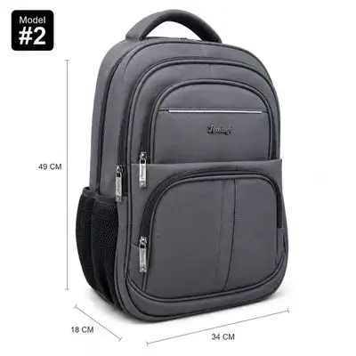 Flamingo Leather Backpack – Model #2, 4 Zippers